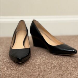 Cole Haan Black Leather and Patent Wedges with Nike Air Size 6